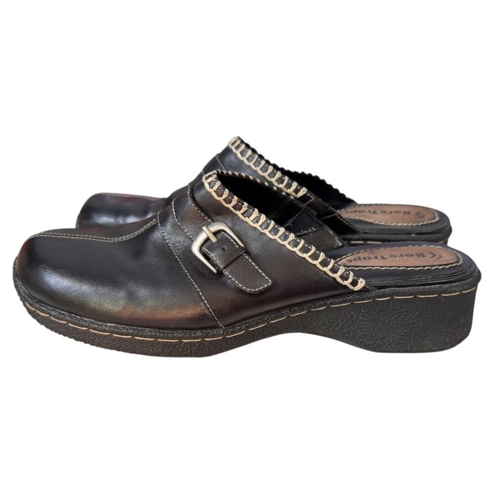 WOMEN'S BARE TRAPS BLACK SLIP ON CLOG CASUAL SHOE SIZE US 7.5M